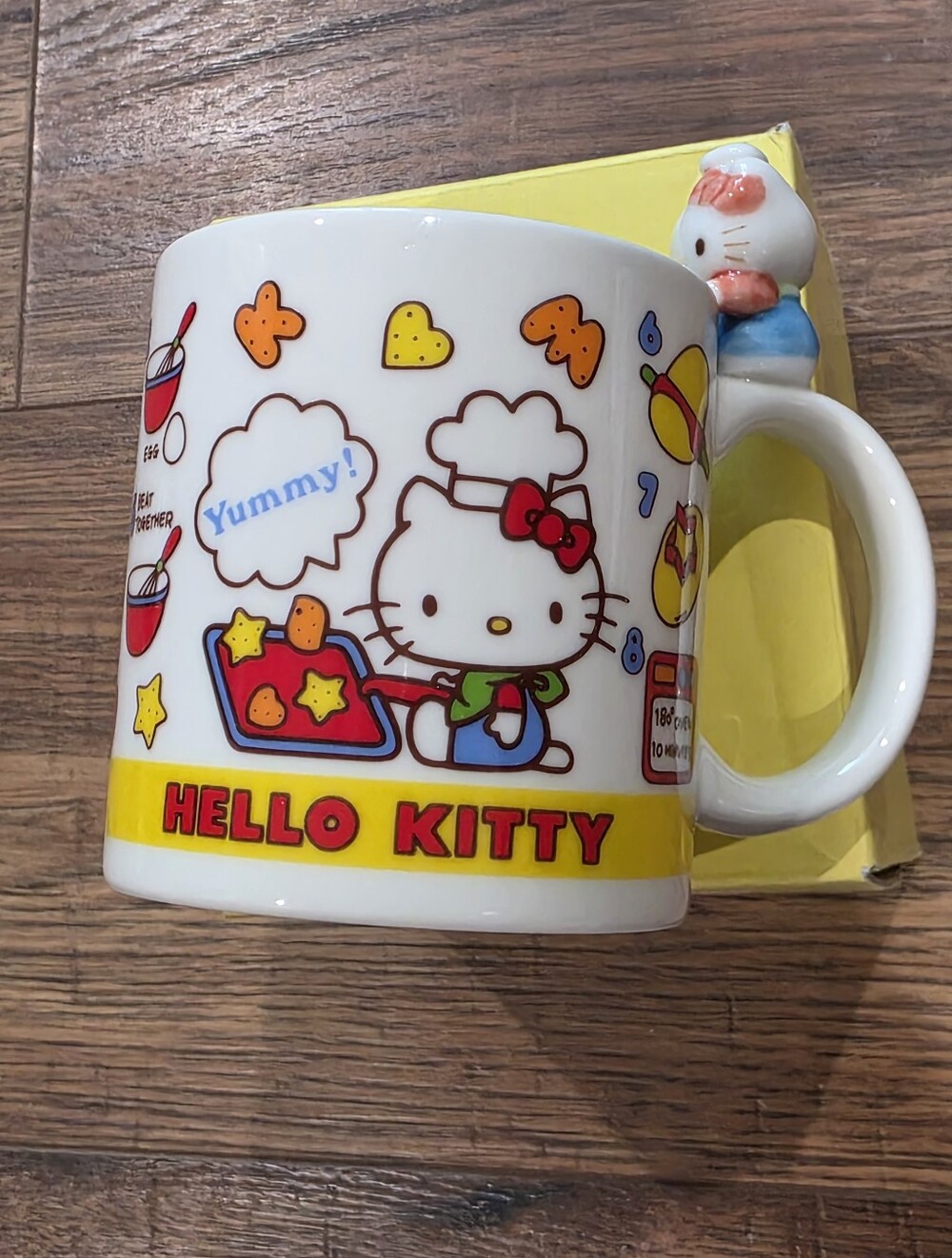 Vintage Hello Kitty White Ceramic Mug 2002 Japan